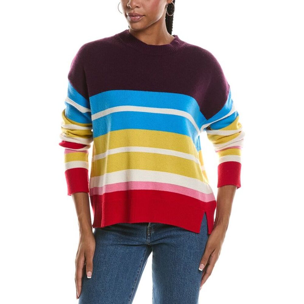 Diane Von Furstenberg Womens Milan Wool & Cashmere-Blend Sweatshirt, Black